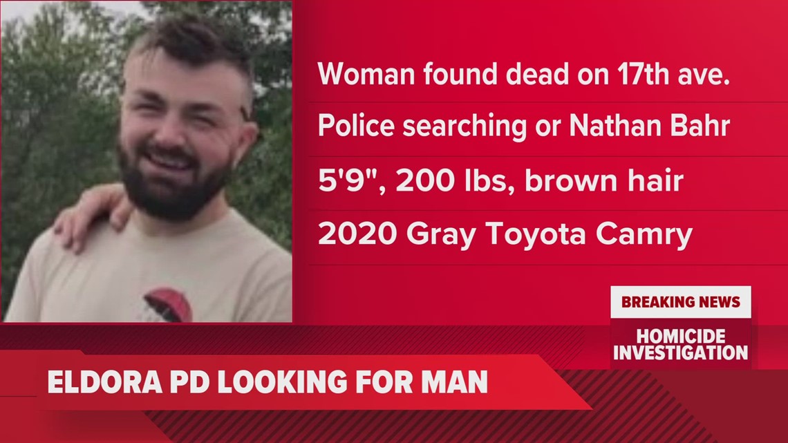 Eldora police searching for man in connection to homicide