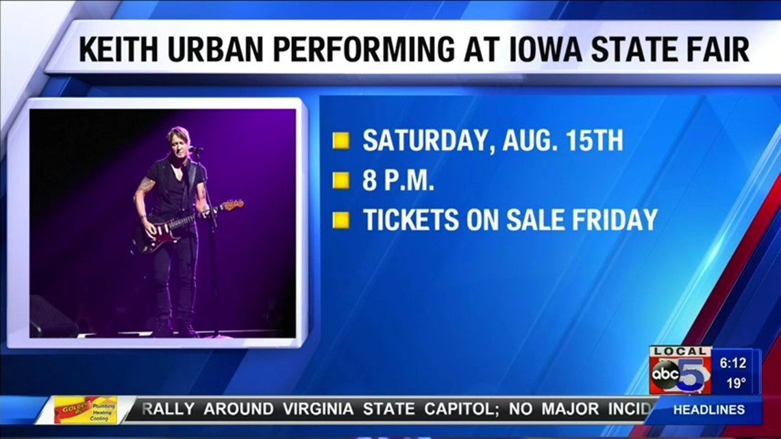 Keith Urban coming to Iowa State Fair | weareiowa.com