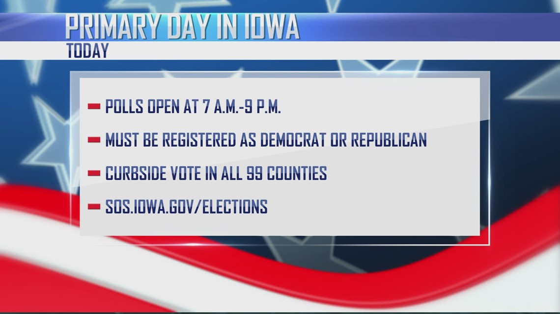How to vote in Iowa's primary elections Tuesday