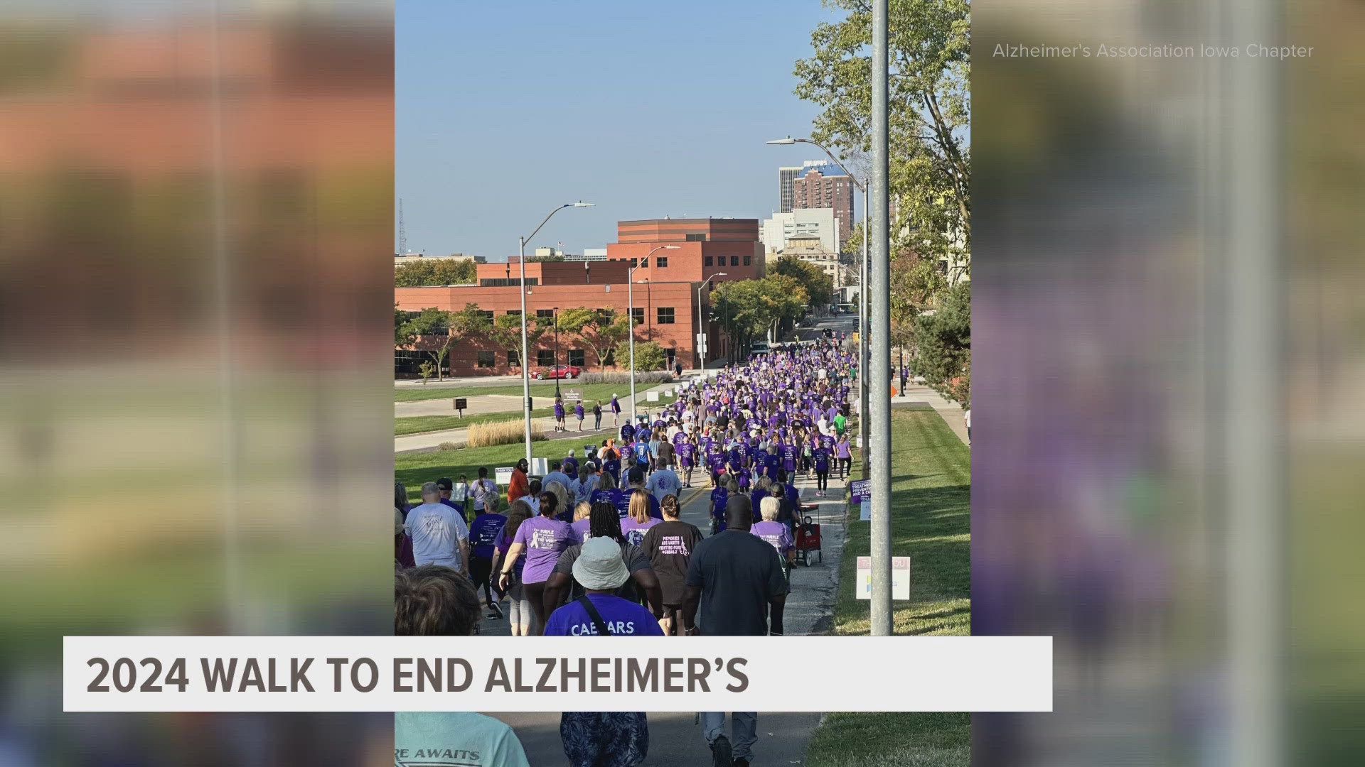 The Des Moines Walk to End Alzheimer's is Saturday, Sept. 28.