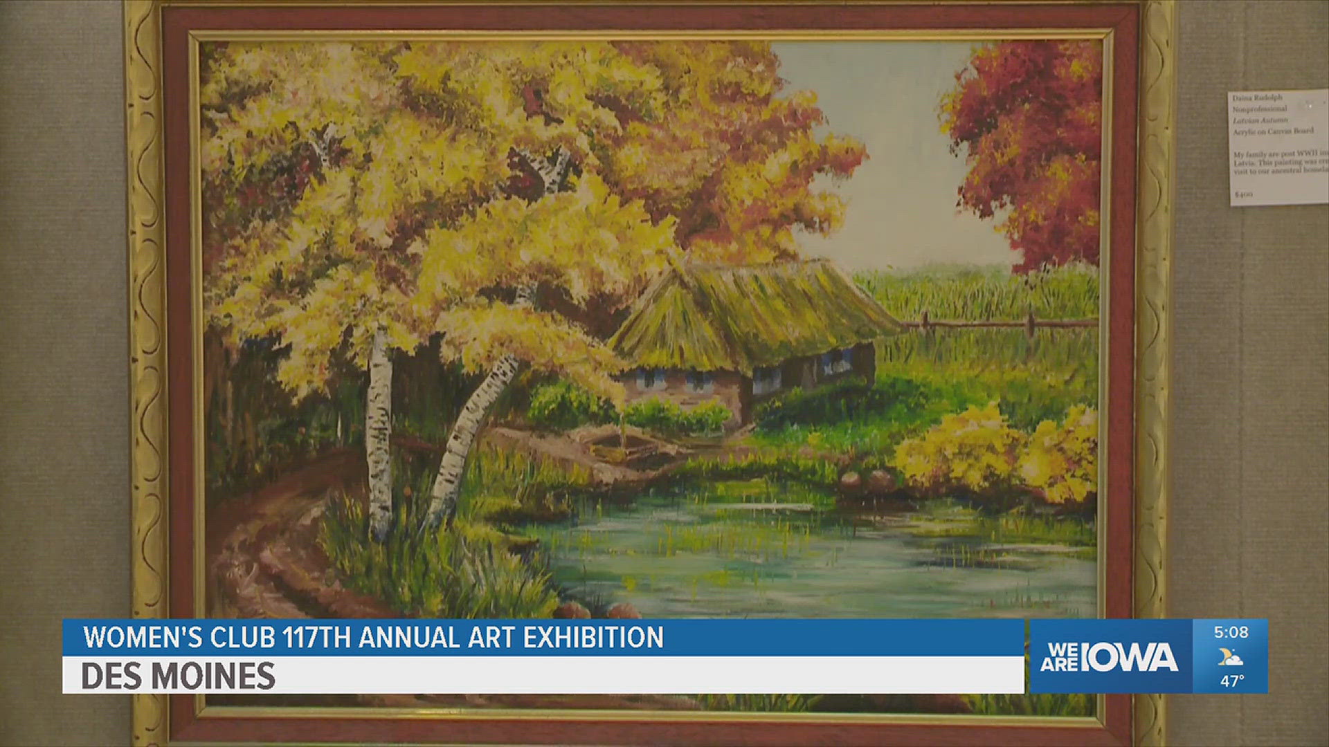 The Des Moines Women's Club was founded in 1885 with the goal to develope and maintain a free Des Moines art gallery.