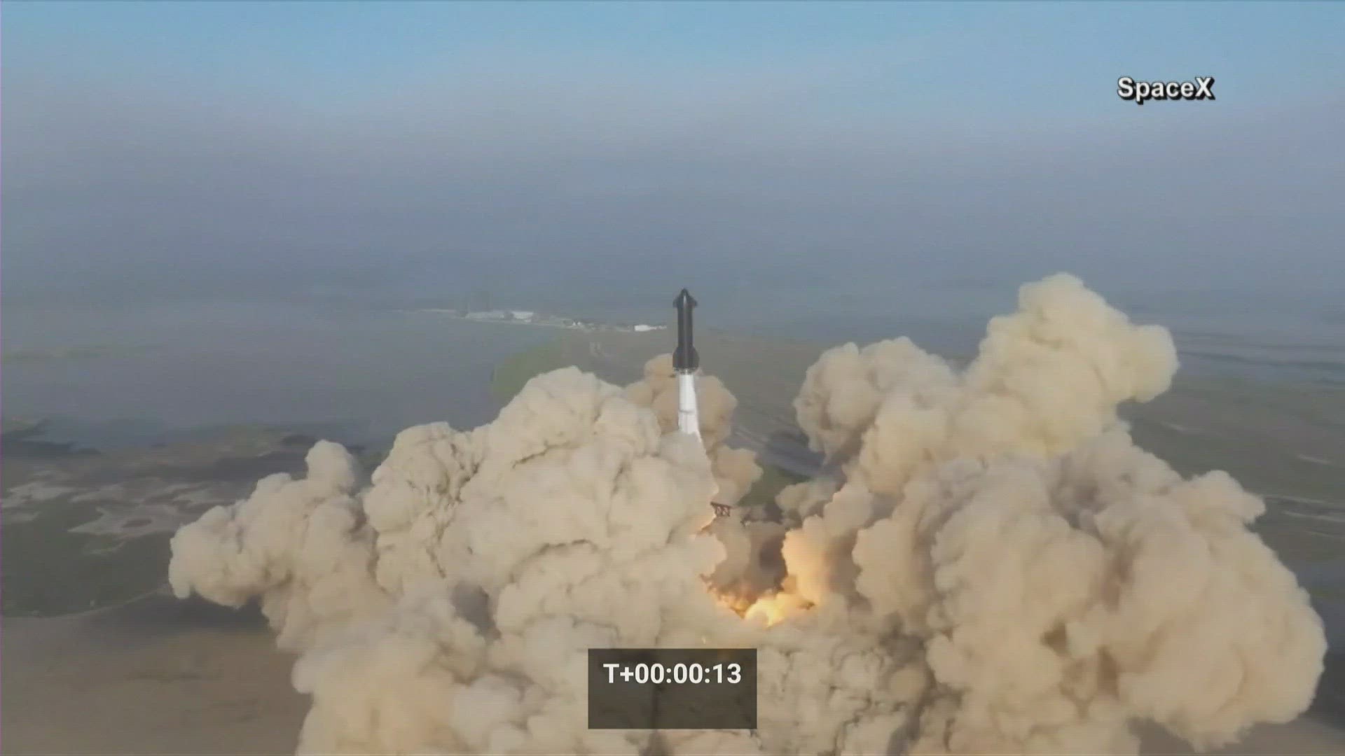 The Starship test flight ended with a massive explosion above the Gulf of Mexico, minutes after the rocket lifted off from the launch pad.