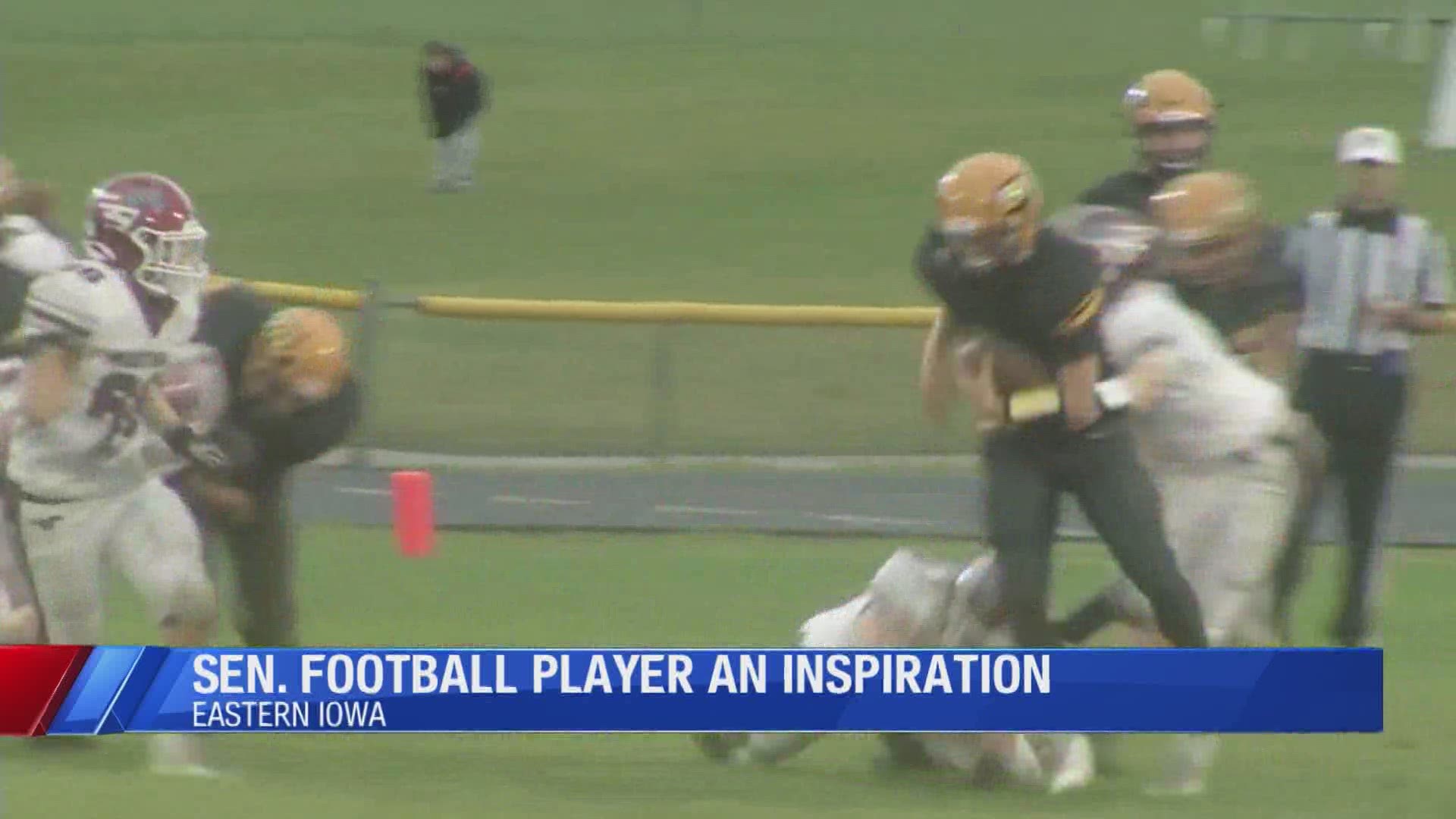 The Center Point-Urbana, high school football coach calls his starting center an inspiration to everyone.