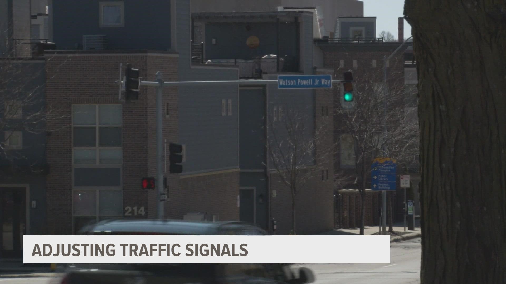 The city of Des Moines is now in phase three of five in its retiming project.