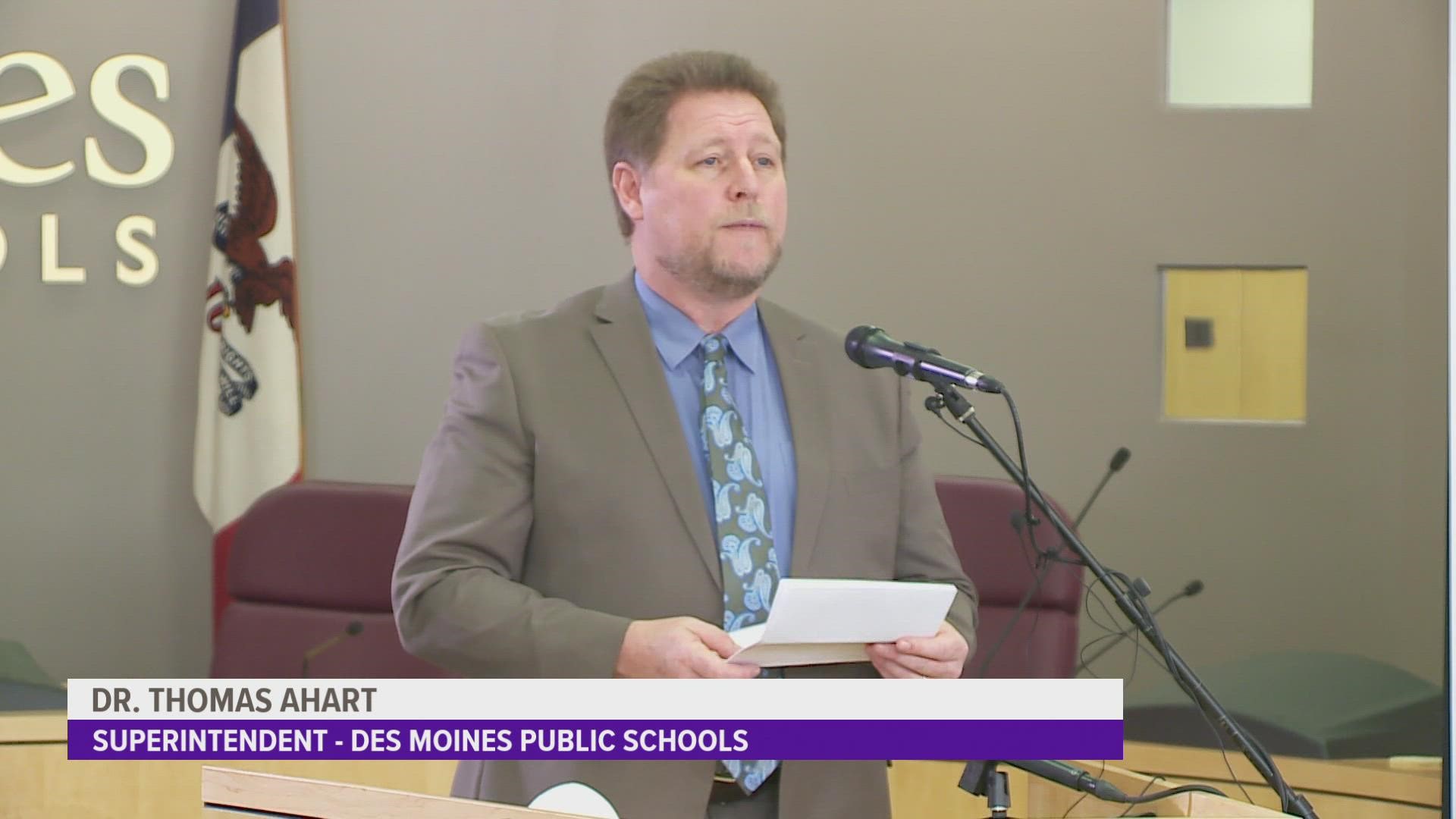 DMPS said they will appoint an interim superintendent for next school year with plans to have a replacement in place for the start of the 2023-24 school year.