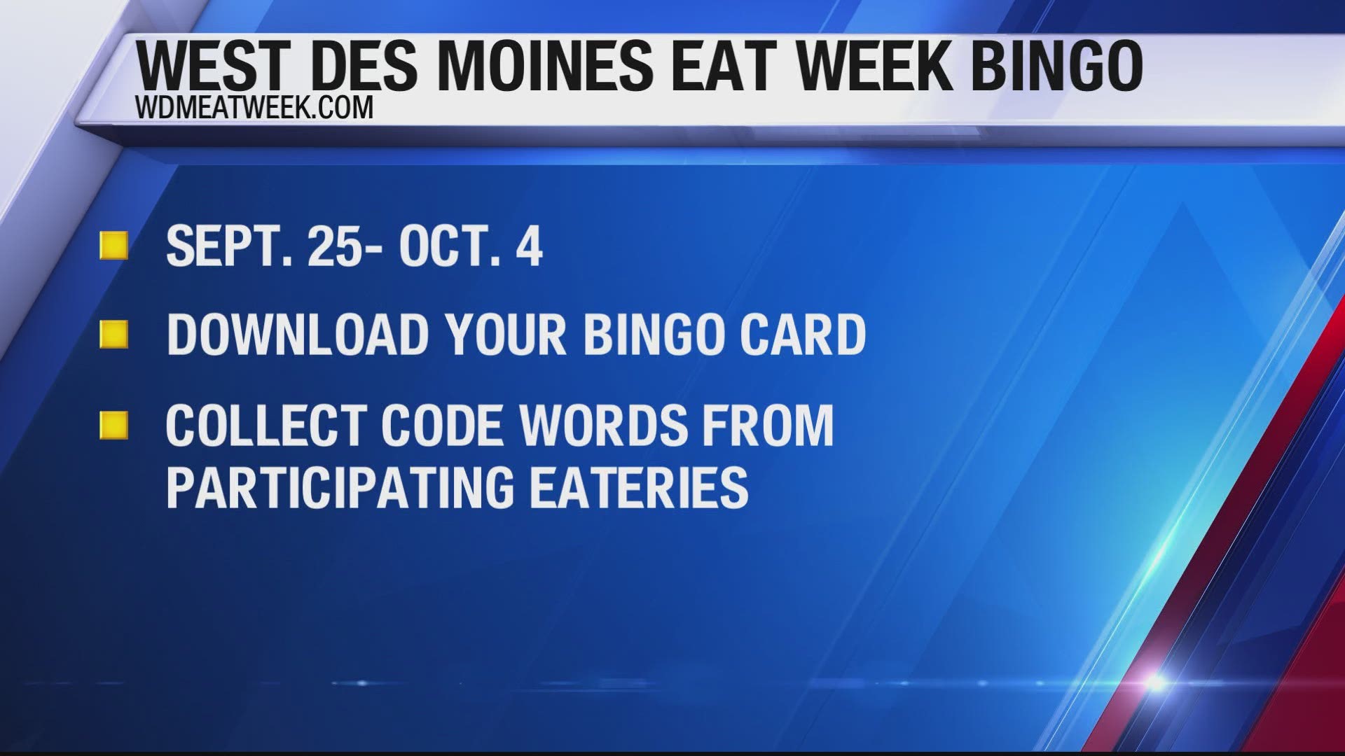 You can checkout all the delicious food West Des Moines restaurants have to offer as the Eat Week kicks off Thursday.