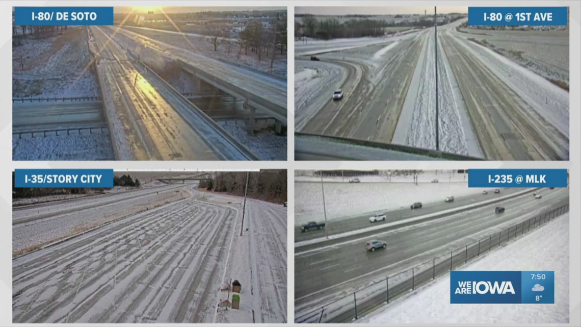 Drivers continue to take it slow on slick roads, wind still major ...