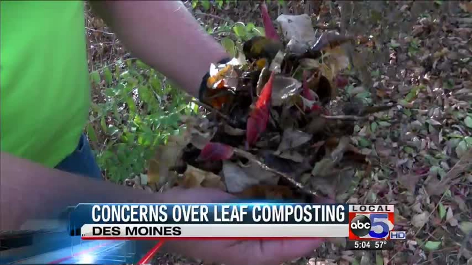 Leaf composting can cause safety hazards