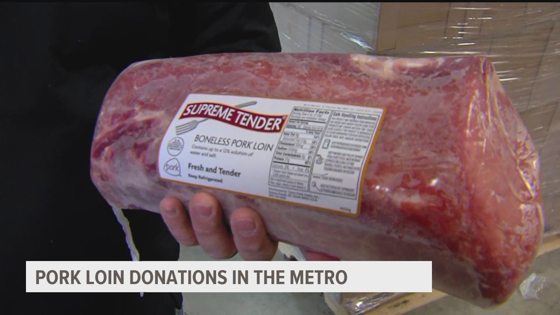 Iowa Select Farms & Deb and Jeff Hansen Foundation helped deliver Pork Loins to 30 non-profits in the Des Moines area Friday.