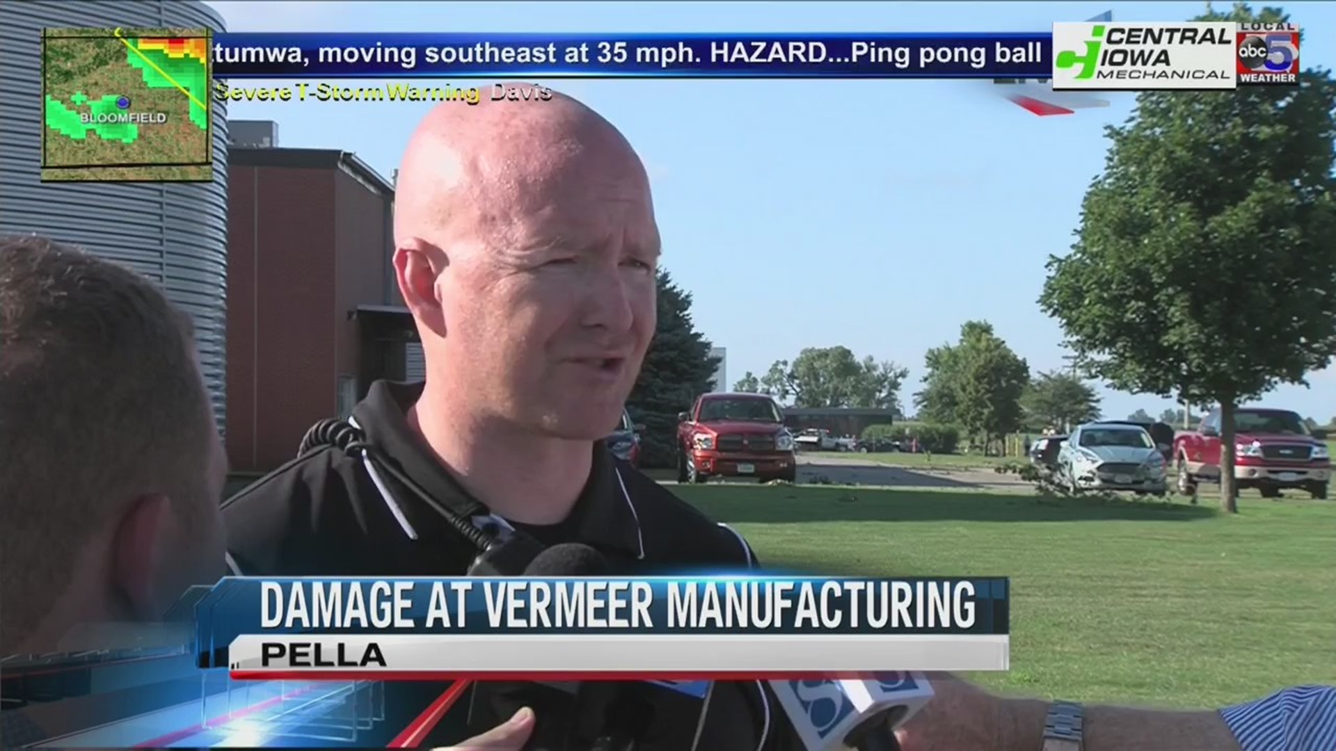Vermeer Manufacturing in Pella damaged by tornado
