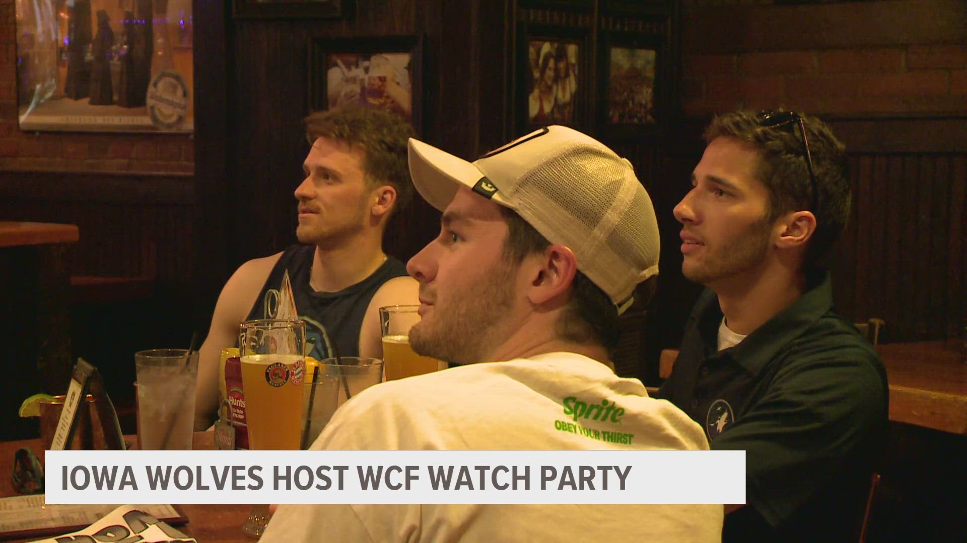 The Minnesota Timberwolves' G-League affiliate, the Iowa Wolves, hosted a watch party cheering on Minnesota as they looked to extend their season.