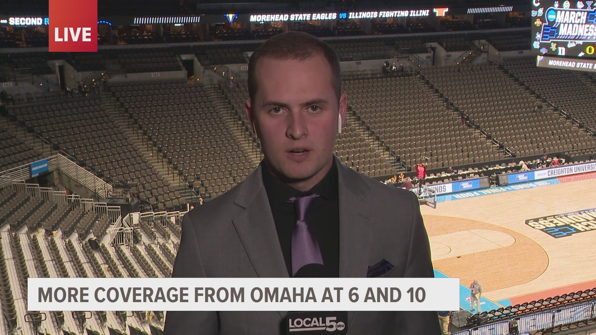 Local 5 will be live from Omaha all night long with all the latest NCAAM coverage.