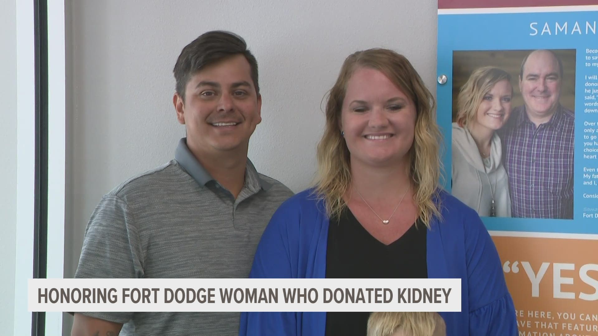Samantha Reeves donated her kidney. Now the Iowa DOT honored that gift by dedicating a permanent plaque at the Fort Dodge Driver's License Service Center.