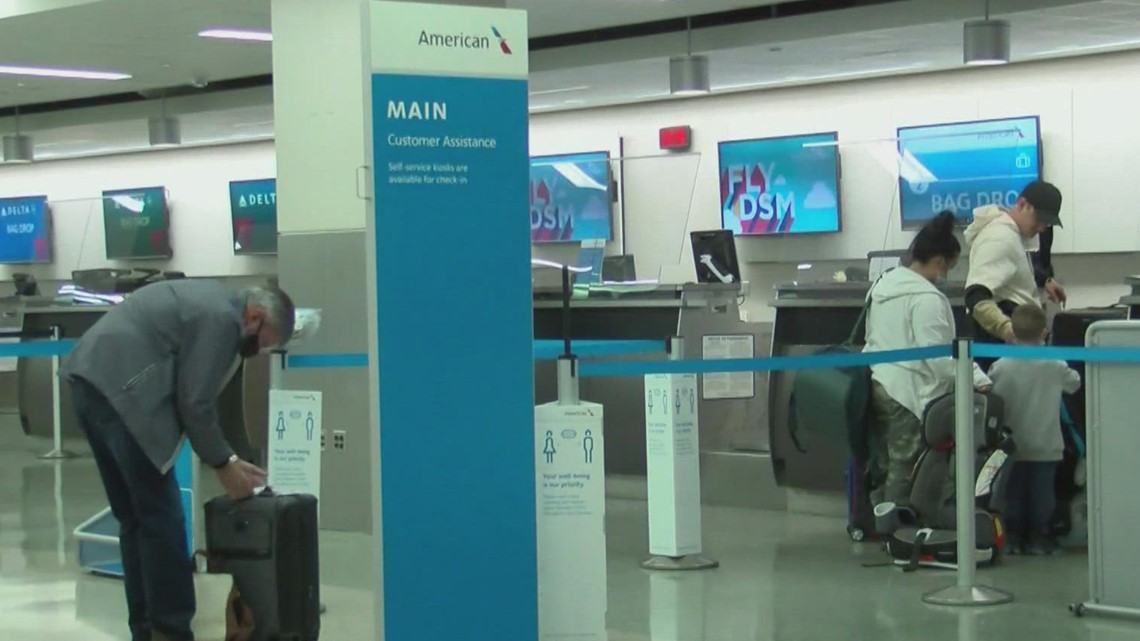 DSM airport redoing gate-numbering system overnight | weareiowa.com