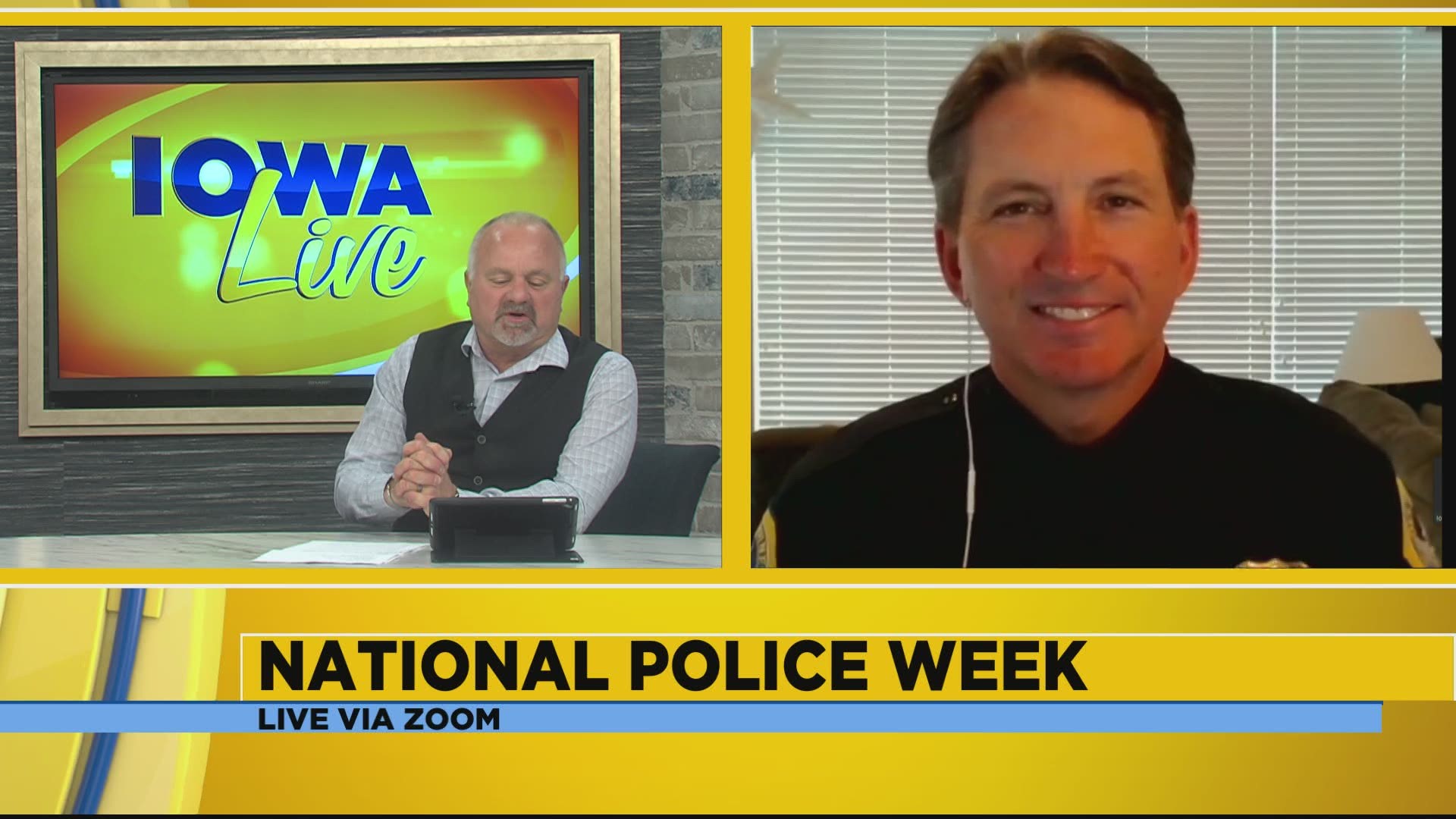 Lou talks with Sgt. Paul Parizek for 'Police Week'