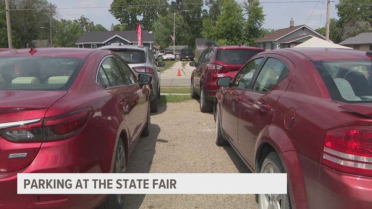 Neighbors provide parking to Iowa State Fair visitors