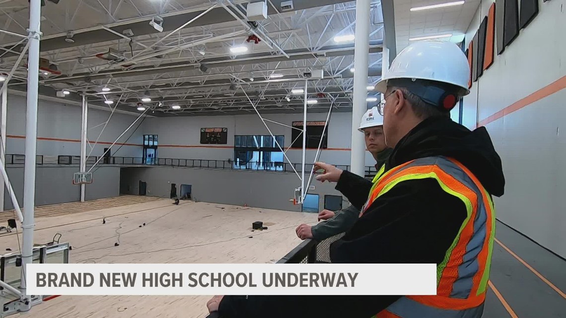 Take a peak inside New Ames high school a few months from completion