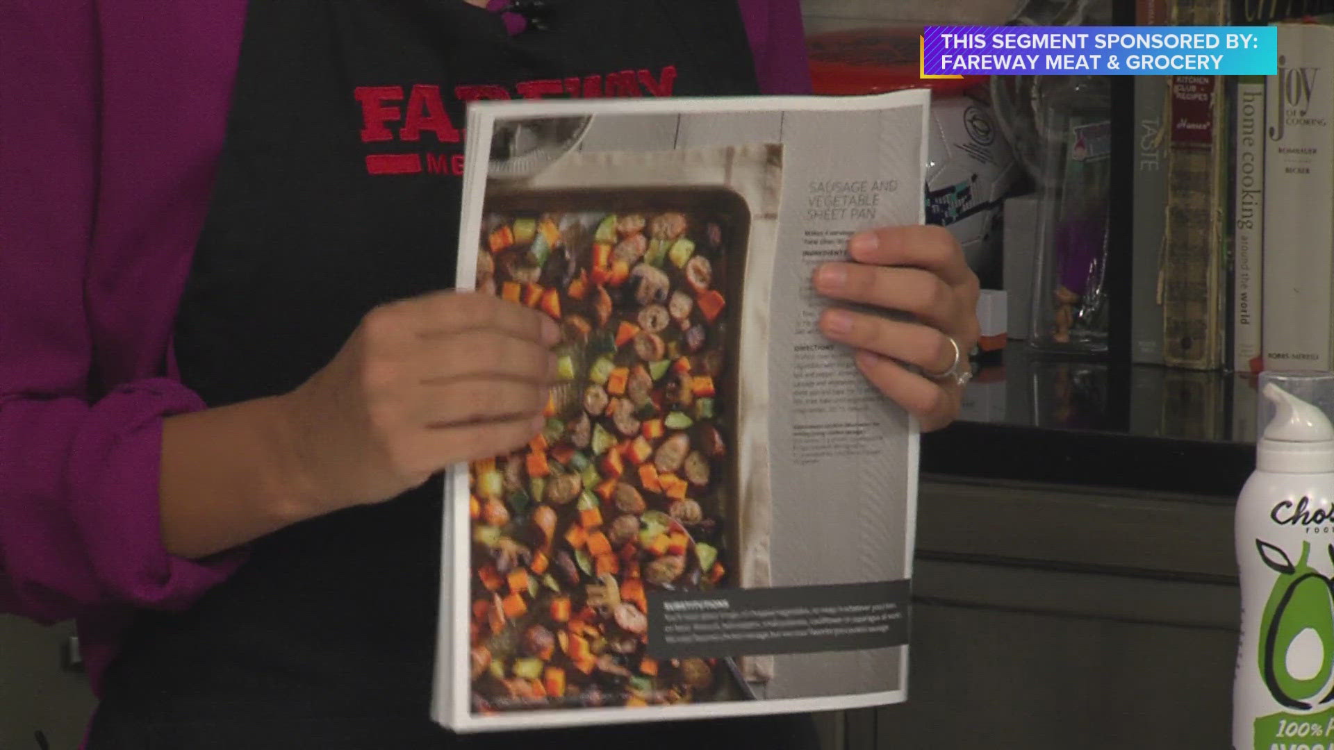 Whitney Hemmer creates a Sausage & Vegetable Sheet Pan recipe from the August-September magazine available FREE at Fareway Meat & Grocery stores | Paid Content