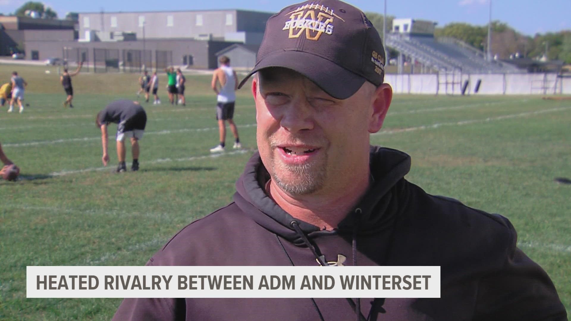 20 miles is all that separates ADM High School from Winterset High School. That's just one of the reasons the Tigers and Huskies know how big their rivalry is.