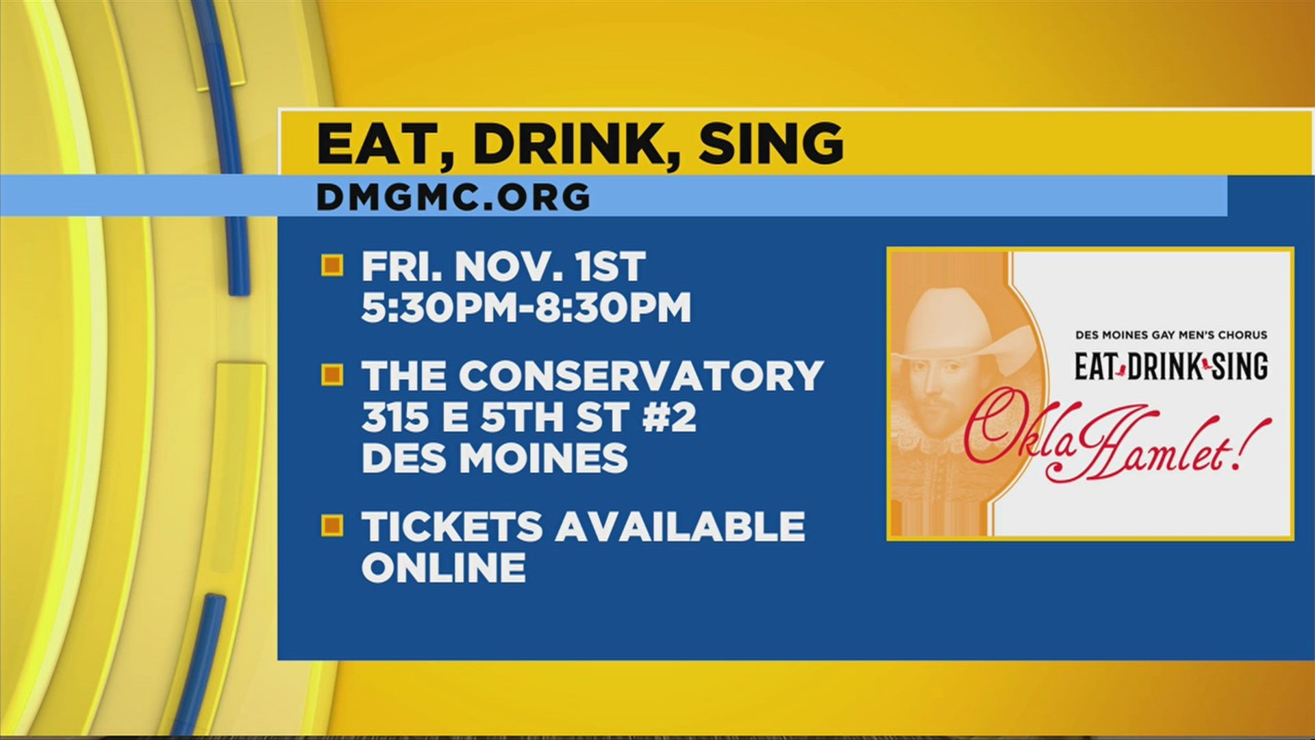 Eat, Drink, Sing fundraiser