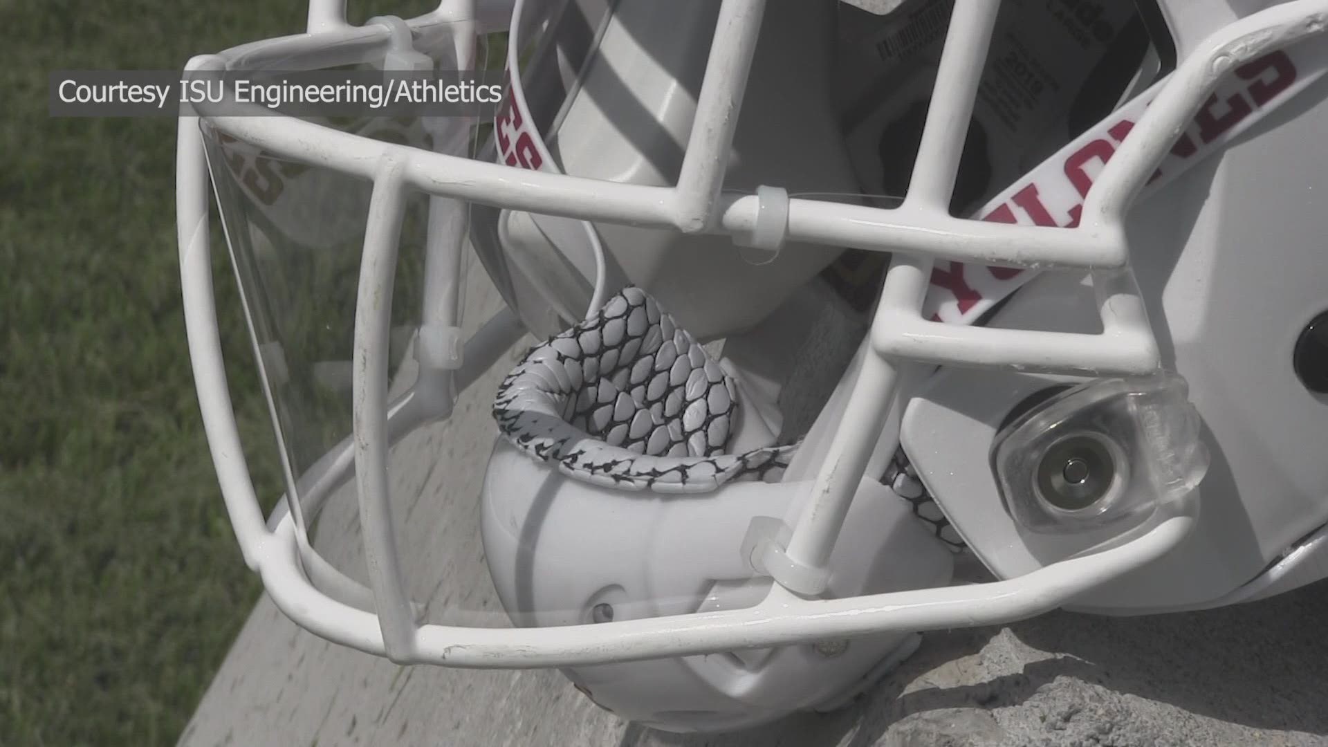 Iowa State Football and the ISU Industrial Engineering department partnered to make the "Cyclone Shield" for players.