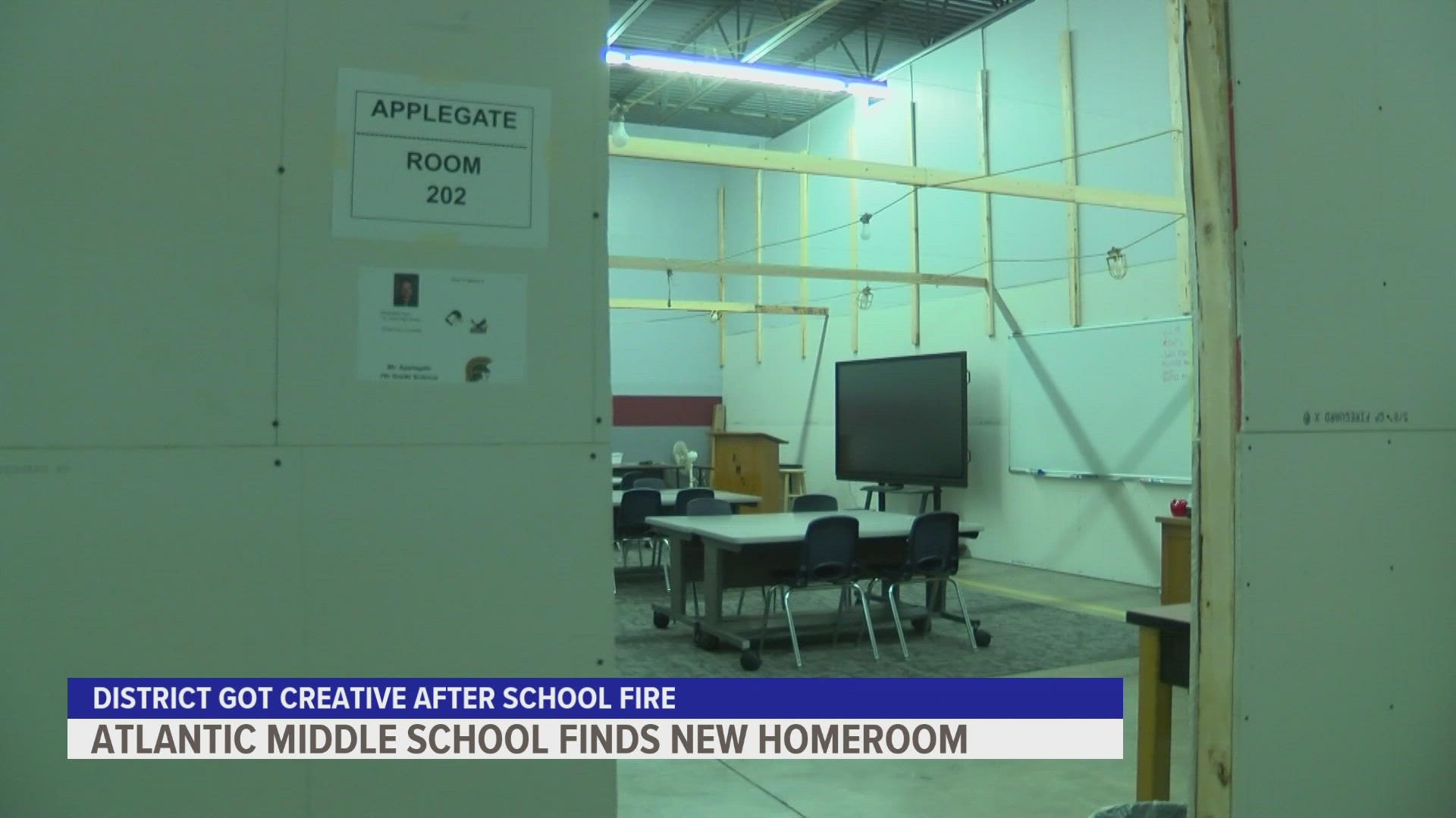 Because of a fire that damaged the middle school in July, the district had to get creative with its plans for where to house all the students.