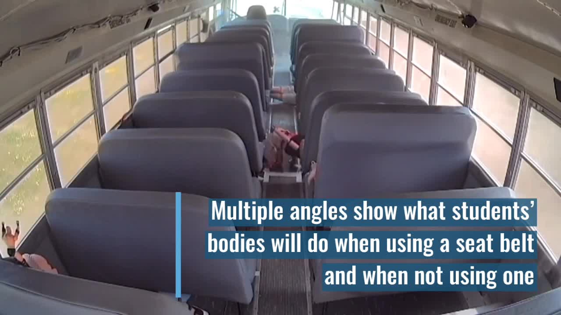 School bus crash simulation video shows importance of seat belts