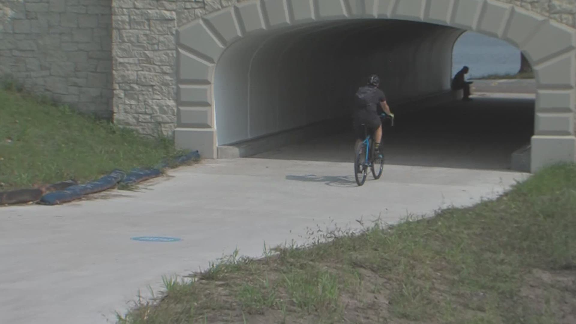 How did the bikers get to the other side of the road? Local 5's Matthew Judy spoke with those using the new foot bridge connecting Gray's Lake and Water Works Park.