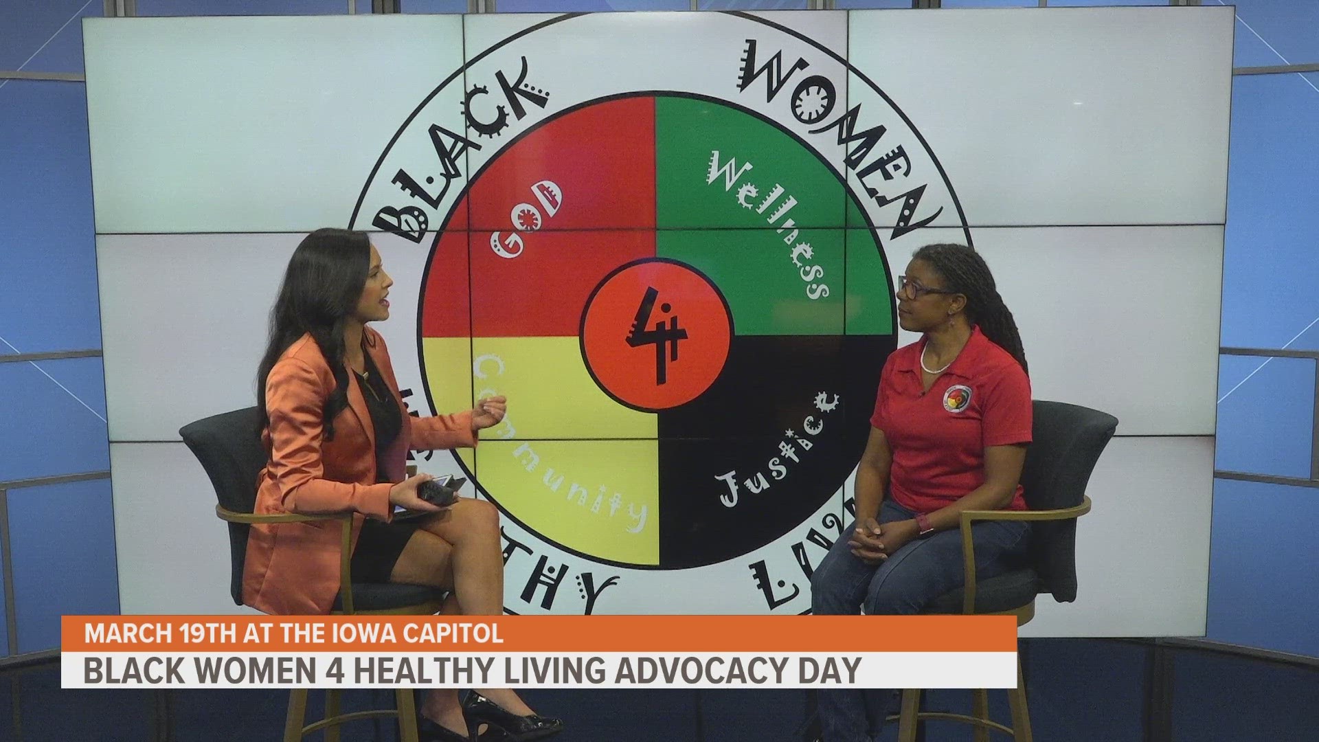 The organization Black Women 4 Healthy Living will be stationed in the Iowa State Capitol rotunda on Tuesday, March 19.