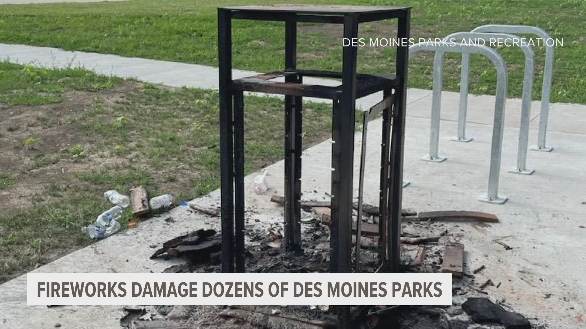 Des Moines Parks and Recreation say vandals destroyed nearly 40% of their parks with fireworks the past few days. So how long will the clean-up process take?
