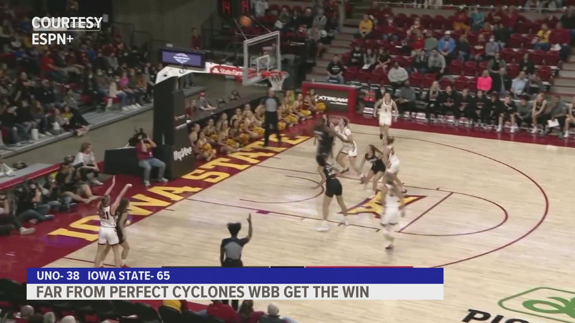 No. 12 Iowa State beat Omaha 65-38 in a season opener for both teams.