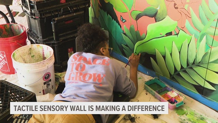 Tactile sensory wall making a difference for school kids