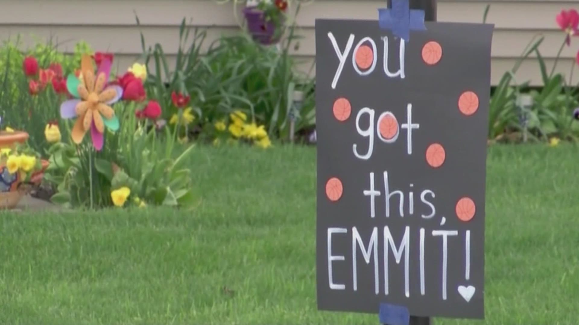 Emmit was born with transposition of the great vessels in his heart. On Saturday, his supporters gathered for a Heart Walk to continue supporting him.