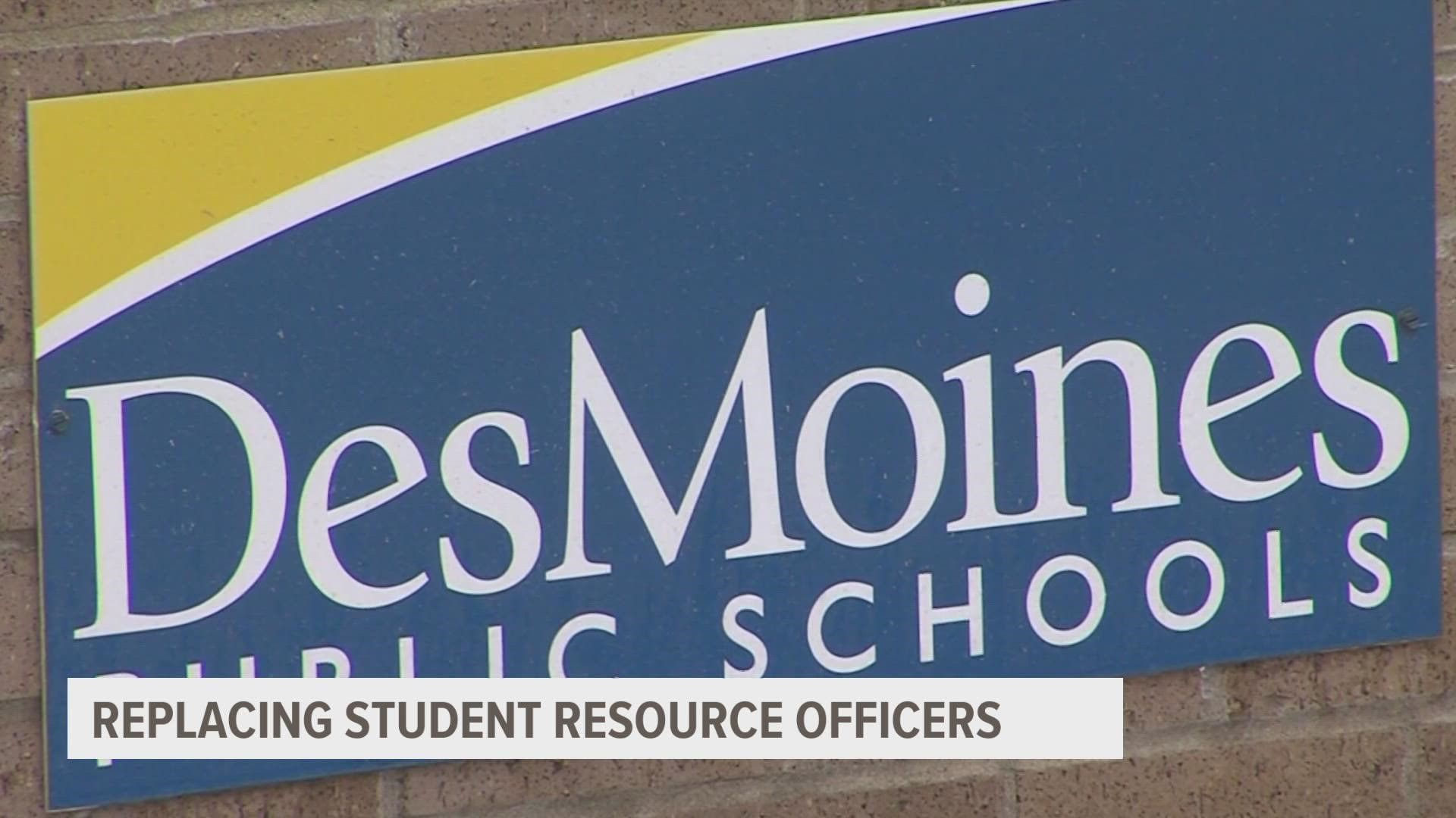 DMPS ended its contract with School Resource Officers earlier this year. In its place, the school district plans to use more restorative measures to stop problems.