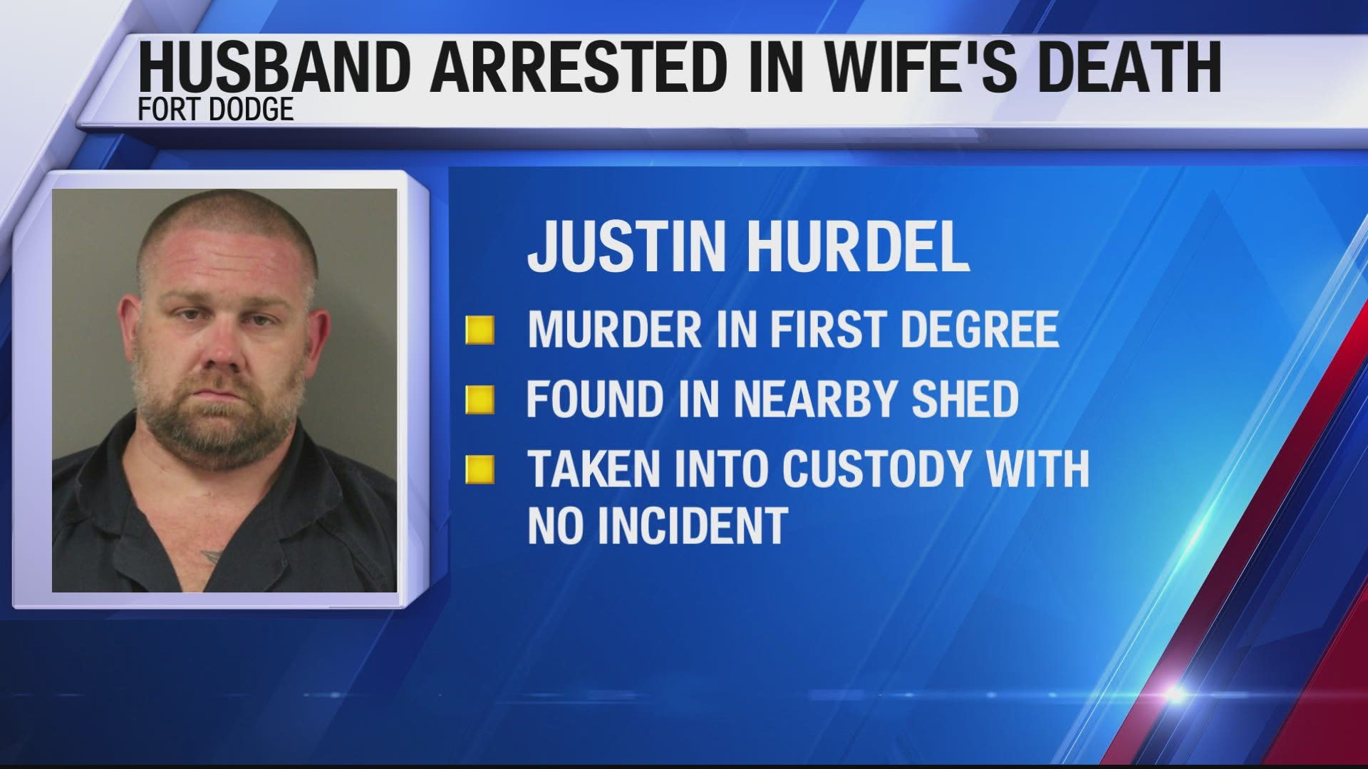 43-year-old Justin Hurdel was arrested Thursday morning for the murder of his wife.