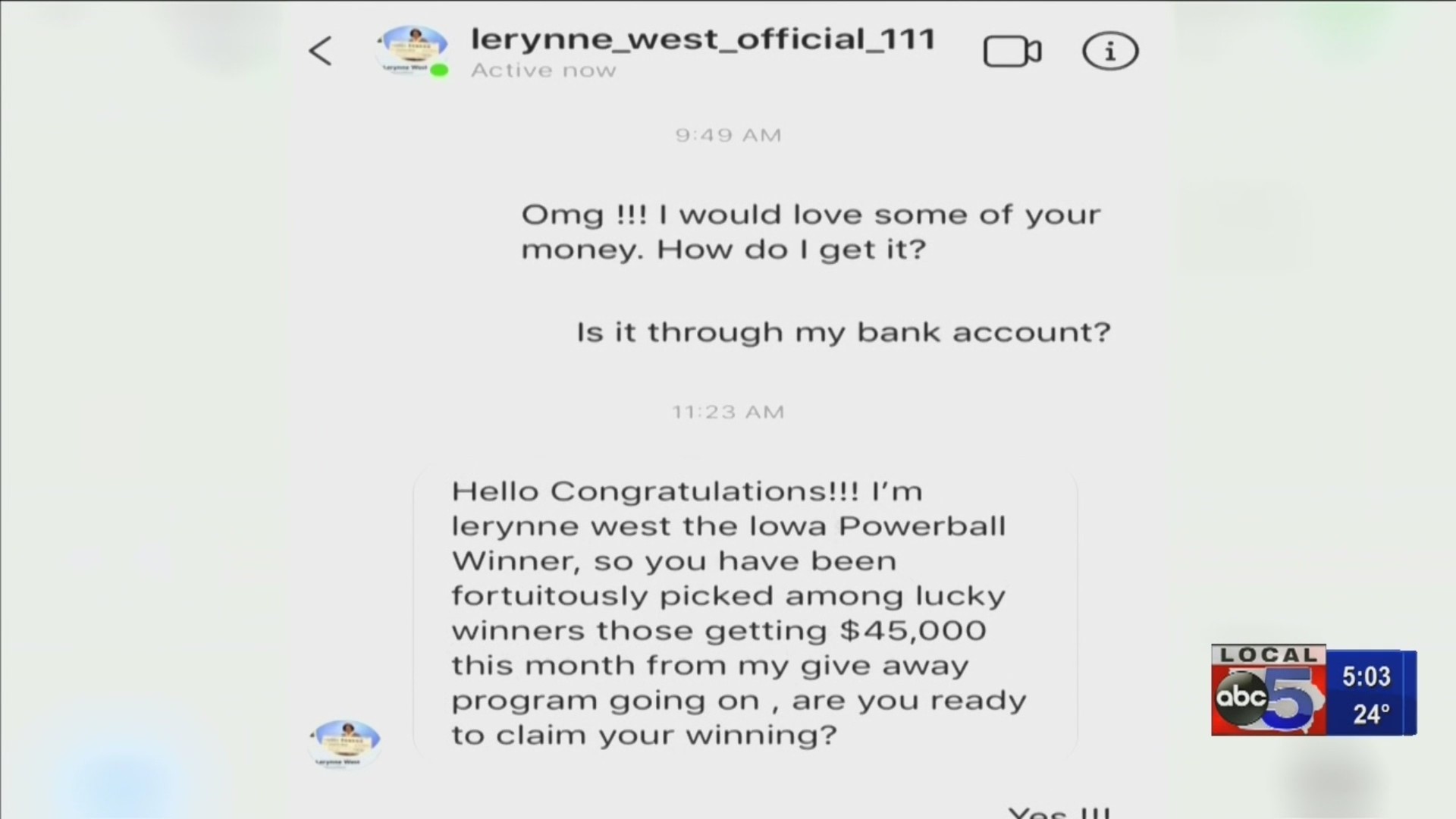 Don't be fooled: Iowa's biggest lottery winner isn't handing out cash on Instagram
