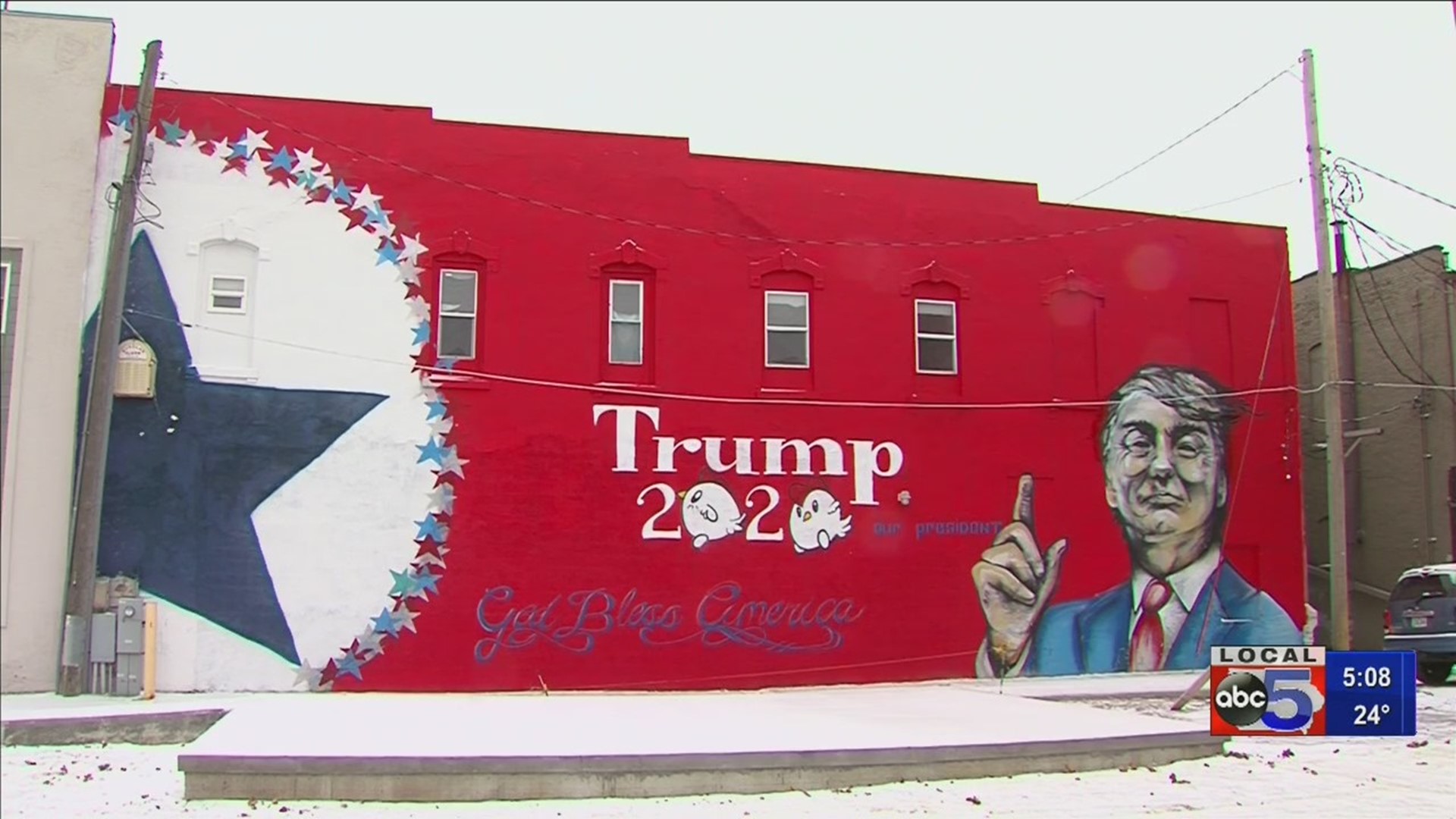 Mural of President Trump stirs controversy in Boone | weareiowa.com