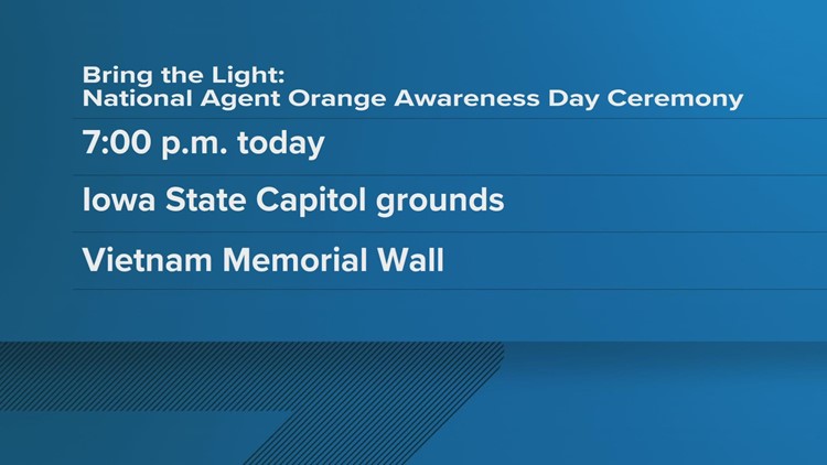'Bring the Light' event to honor veterans affected by Agent Orange