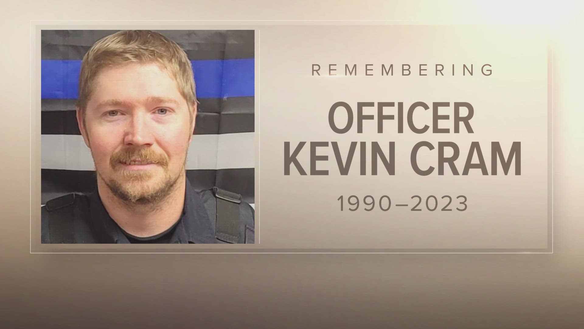 33-year-old Kevin Cram was shot and killed in the line of duty while serving an arrest warrant on Sept. 13. Now, his community is mourning him and his service.