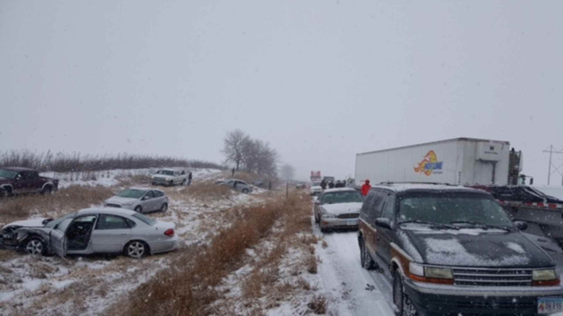 UPDATE I35 reopened after massive accident near Huxley exit