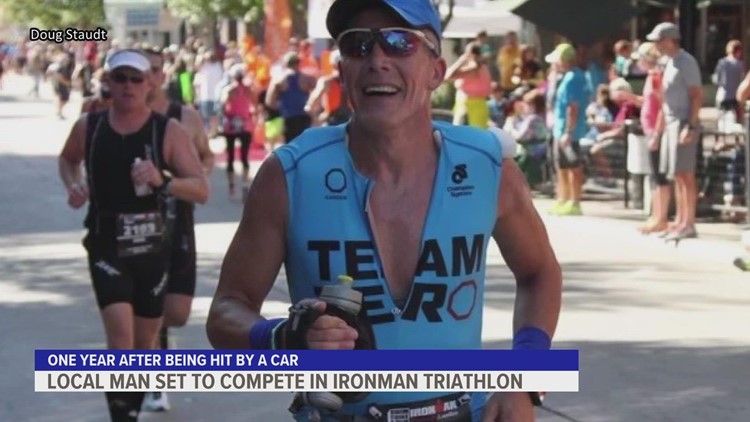 Des Moines man to compete in IRONMAN triathlon one year after being hit by an SUV
