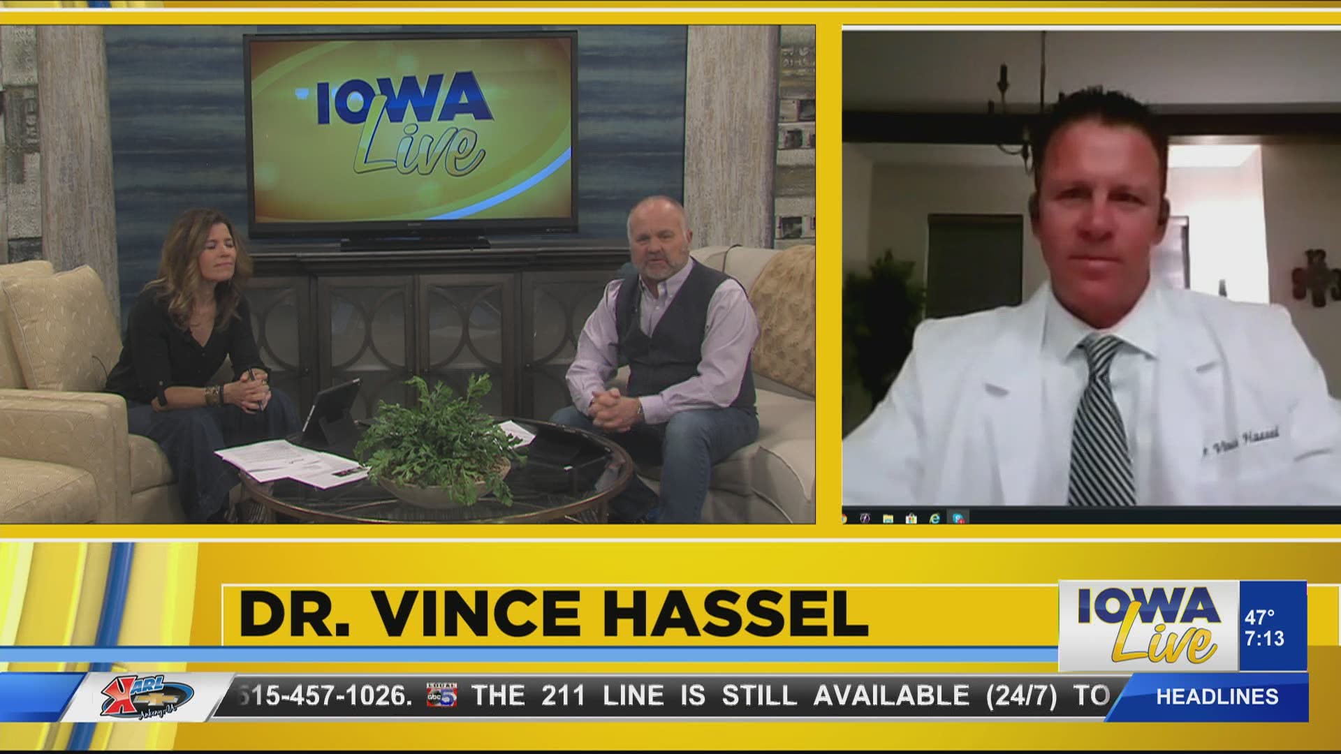 Dr. Vince Hassel skypes in to talk to Lou and Michele