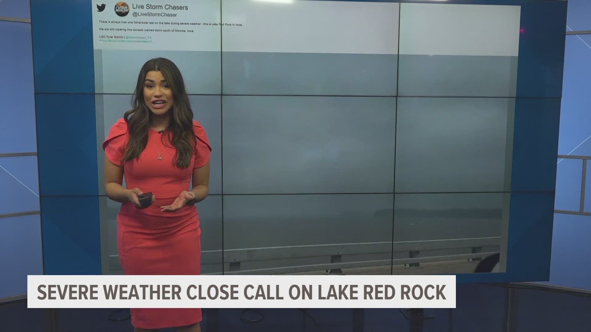 Severe weather tore through Iowa yesterday and, while most sought shelter and paused their plans, one Iowan was stuck on Lake Red Rock in the height of the storms.