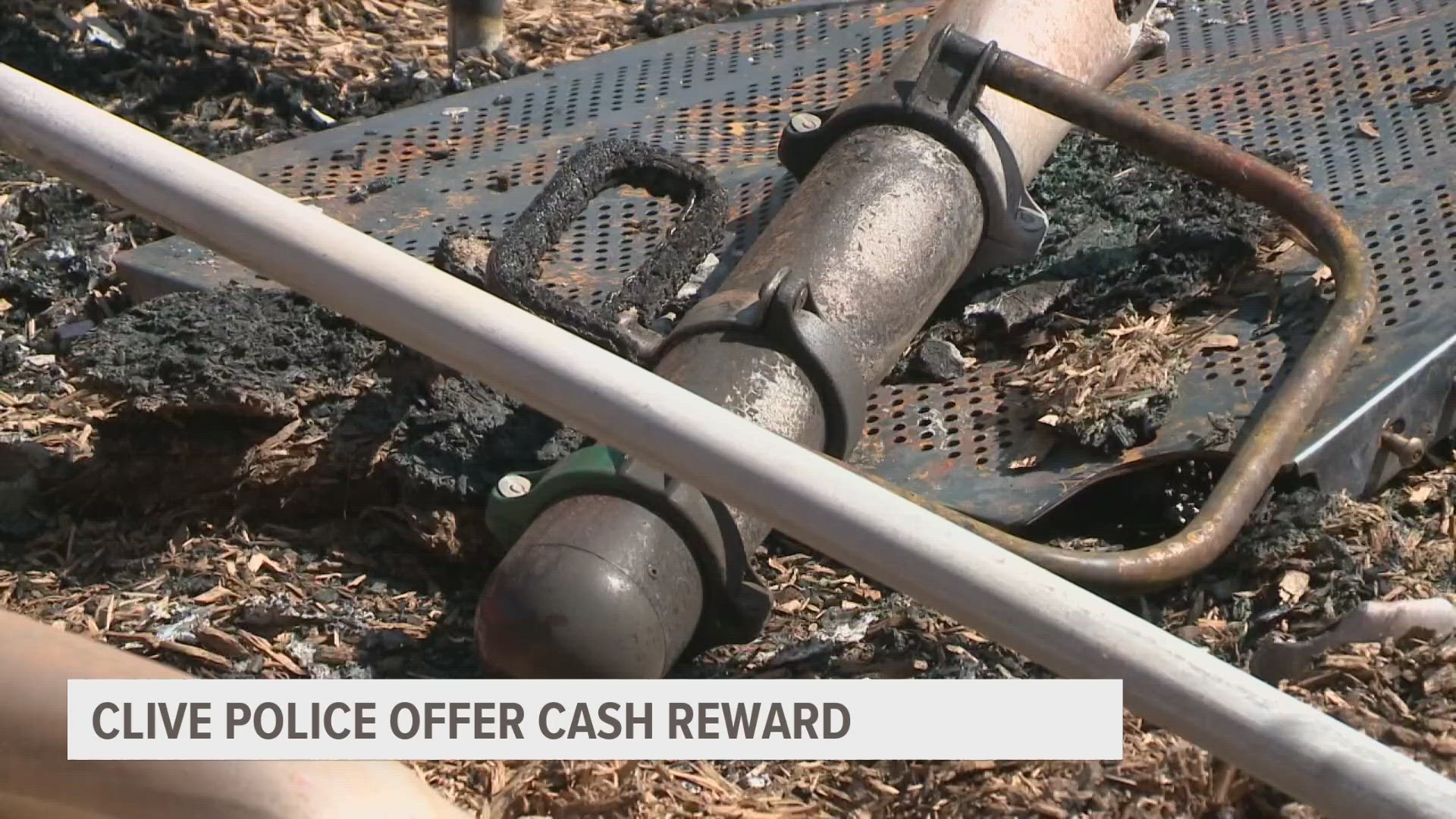 Police said the playground equipment at Stonegate Park is a total loss and will cost more than $100,000 to replace.