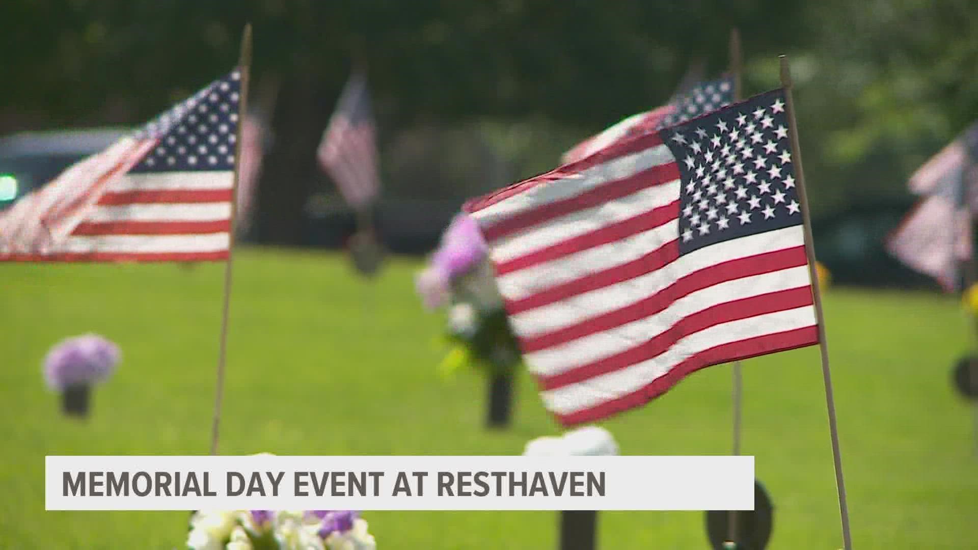 From the Iowa Capitol to Resthaven cemetery, Iowans across the state honored the fallen on this year's Memorial Day