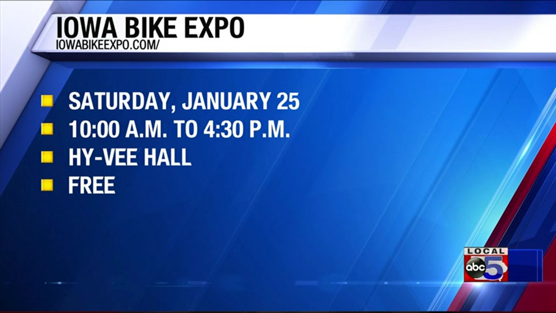 Saturday, bicycle enthusiasts can get all their cycling needs fulfilled as Iowa Bike Expo returns to downtown Des Moines.