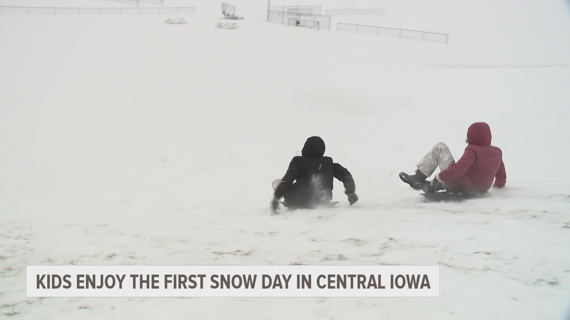 With no school, many took to the freshly-landed snow to do some sledding ... and some shoveling.