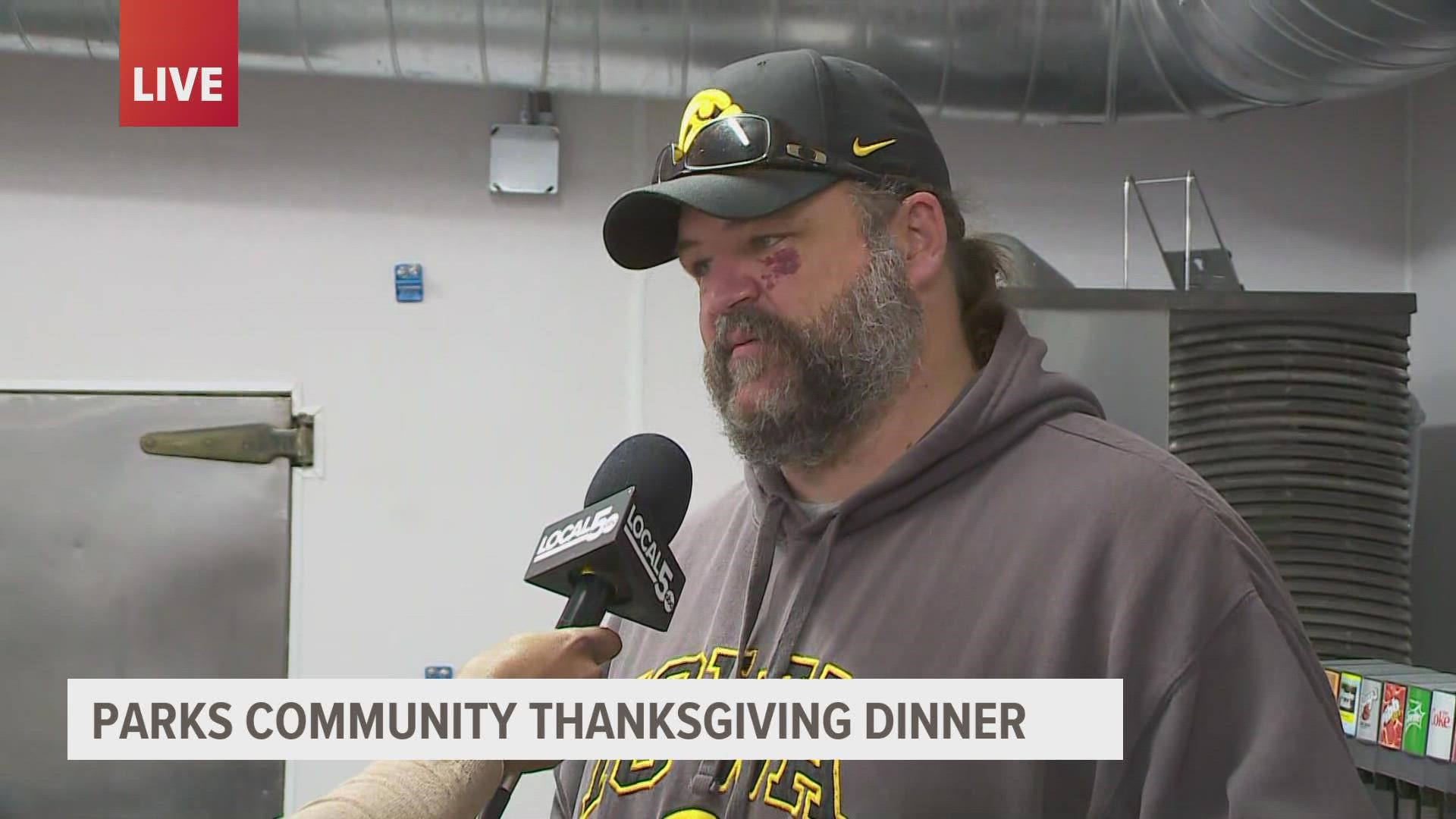 Secretary for the Parks Community Thanksgiving Dinner committee shared how meals will be distributed, and the preparation it takes to put the dinner together.
