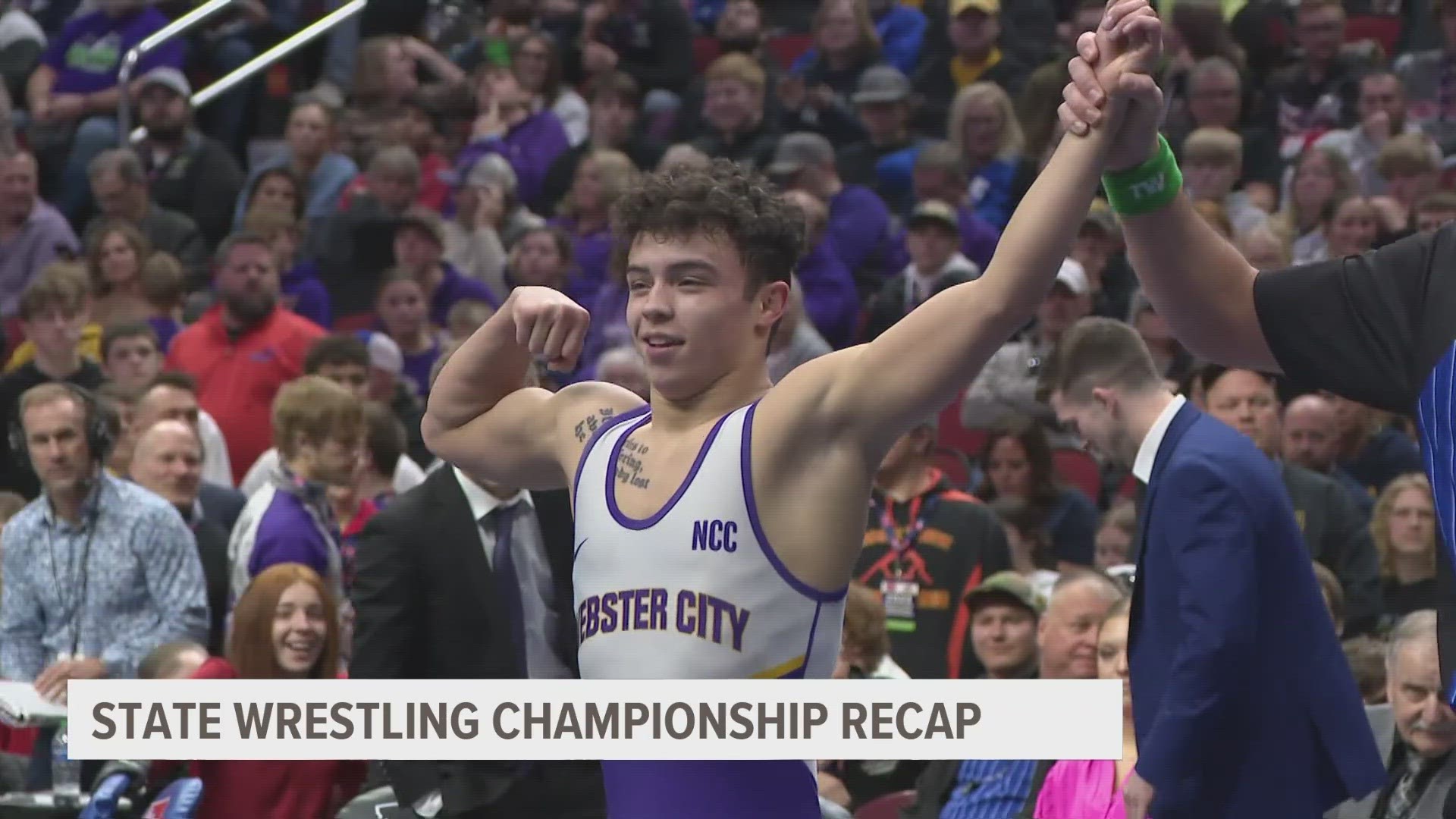 More than 20 local wrestlers competed for a state championship on Saturday at Wells Fargo Arena.