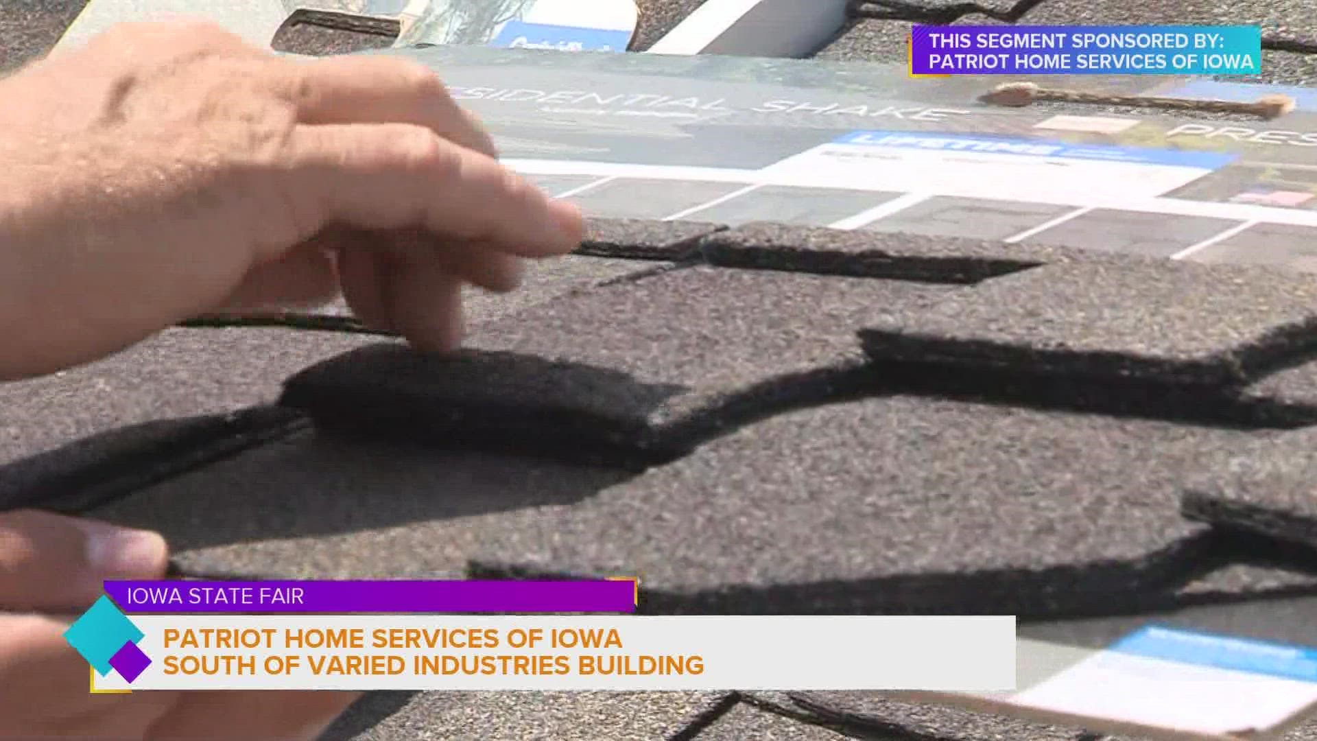 LIVE at the Iowa State Fair with Patriot Home Services of Iowa as they explain different type of shingles you can install on your home and warranty | Paid Content